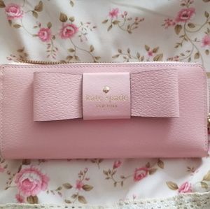 Katespade pink bow wallet